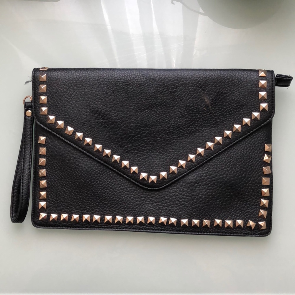Black Studded Clutch